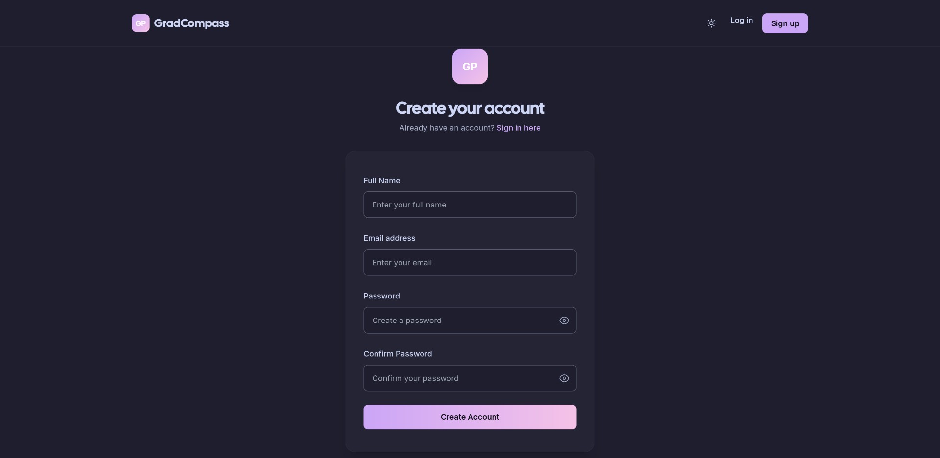 GradCompass Signup